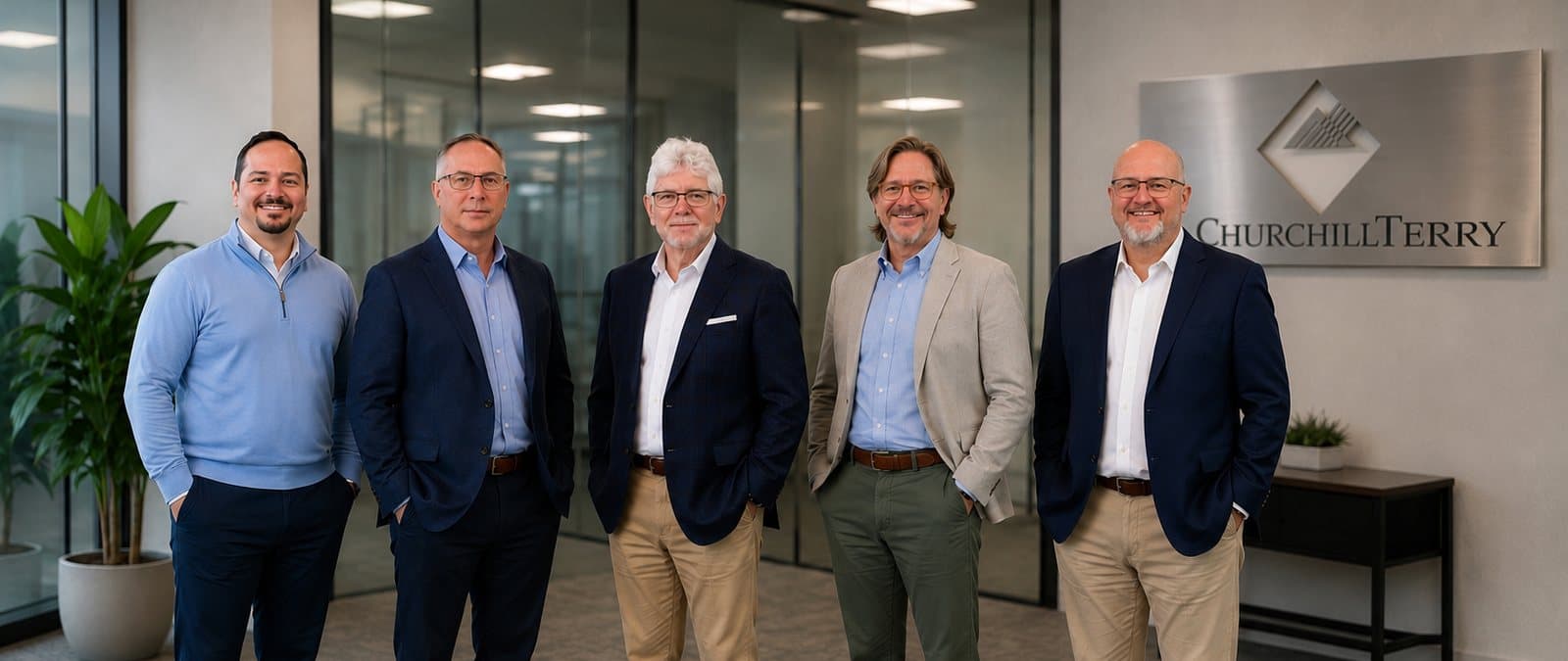 The ChurchillTerry team in the Plano office